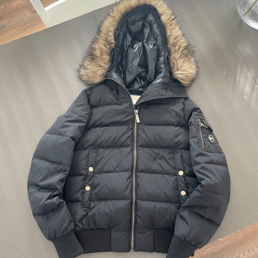 Michael Kors Down Filled Puffer Coat - Black